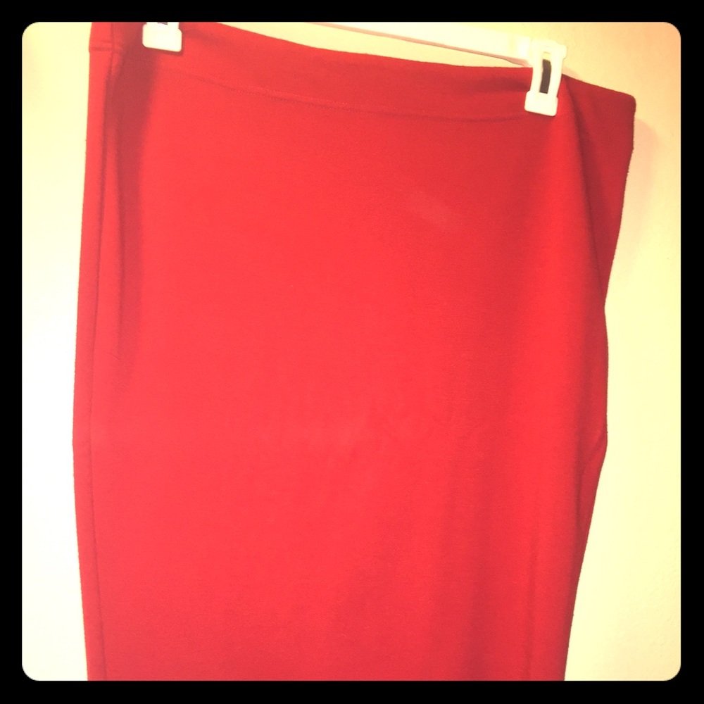 Red pencil skirt